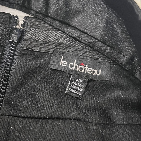 Le Chateau Black and Gold Mini Dress - Picture 2 of 7